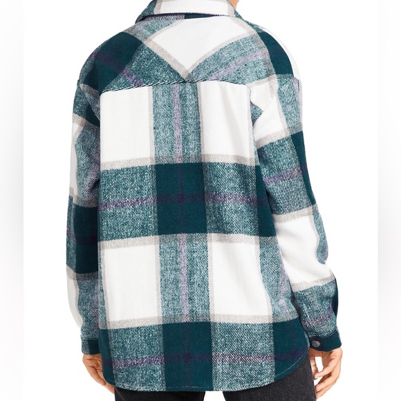 BB Dakota by Steve Madden Plaid Shacket Evergreen Plaid Size Medium - Picture 3 of 15